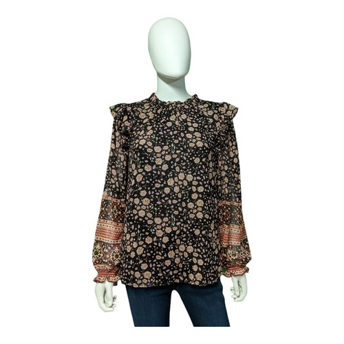 Rachel Zoe Floral Long Sleeve Top Multi L - Picture 2 of 7