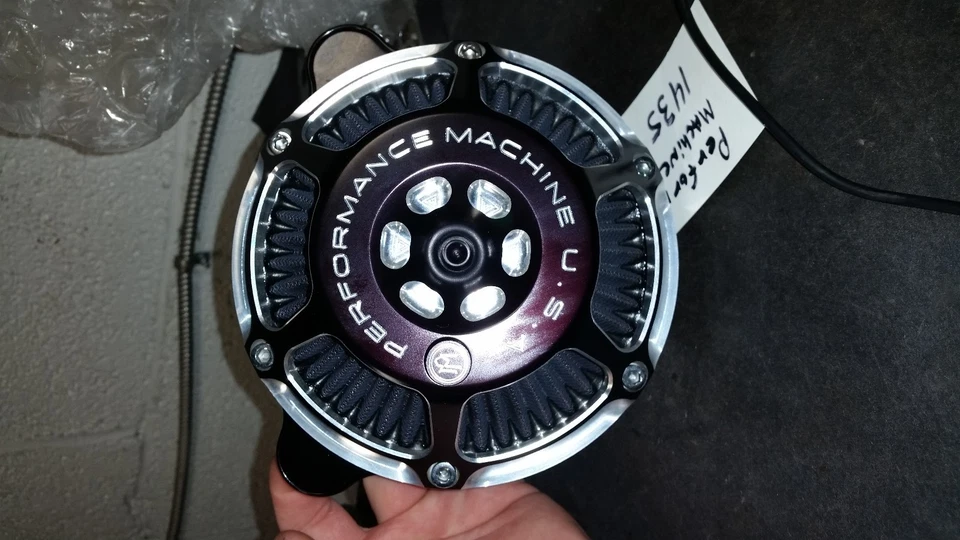 HARLEY DYNA PERFORMANCE MACHINE EE. UU. FILTRO DE AIRE #1435SR Foto 2 de 4