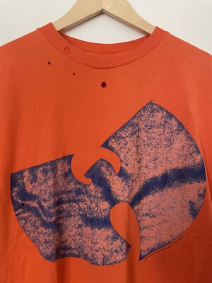 Size Xl - Very Rare Vintage 1997 Wu Tang Clan Rap Orange Shirt