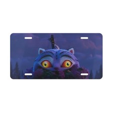 Whimsical Cat Tiger Eyes K-pop Vanity Plate Demon Hunter Tag Anime Gift