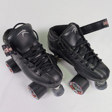 Riedell Size 7 Mens Black R3 Cayman Quad Derby Speed Jammers Roller Skates