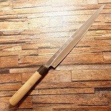 Kikushu Yanagiba Sashimi Knife Buffalo Handle Sharpened Used