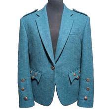 Scottish Men  s Argyle Jacket Tweed Highland Scottish Wedding Kilt Jacket