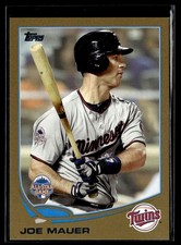 2013 Topps Gold Joe Mauer 0254/2013 Minnesota Twins #107