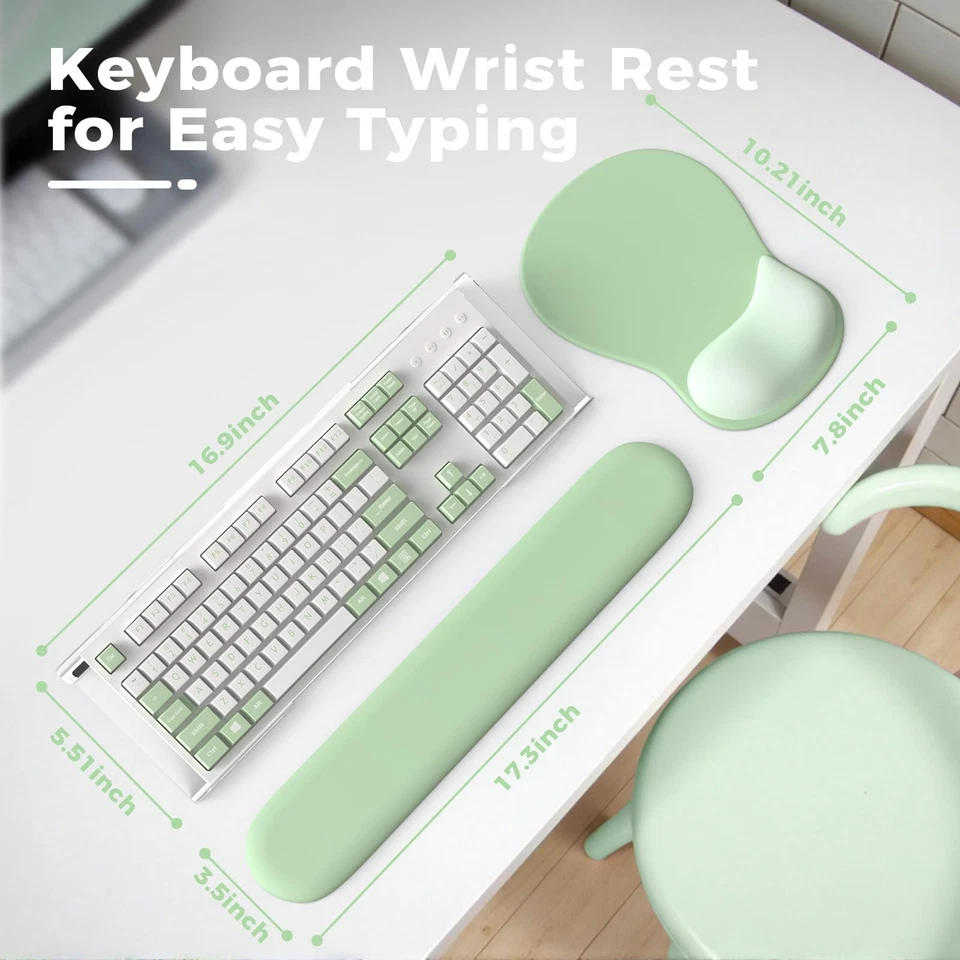 Keyboard Wrist Rest,Ergonomic Mouse Pad with Wrist Support,Acrylic Clear Keyb... - Image 2 of 4