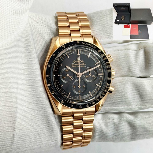 2022 Omega Speedmaster 310.60.42.50.01.001 42MM 18K Sedna Gold Box Papers