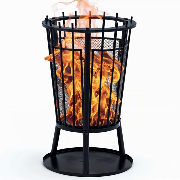 Feuerkorb Mit Funkenschutz Feuerstelle Feuerschale Feuer Grill Grillfeuer Kamin-image