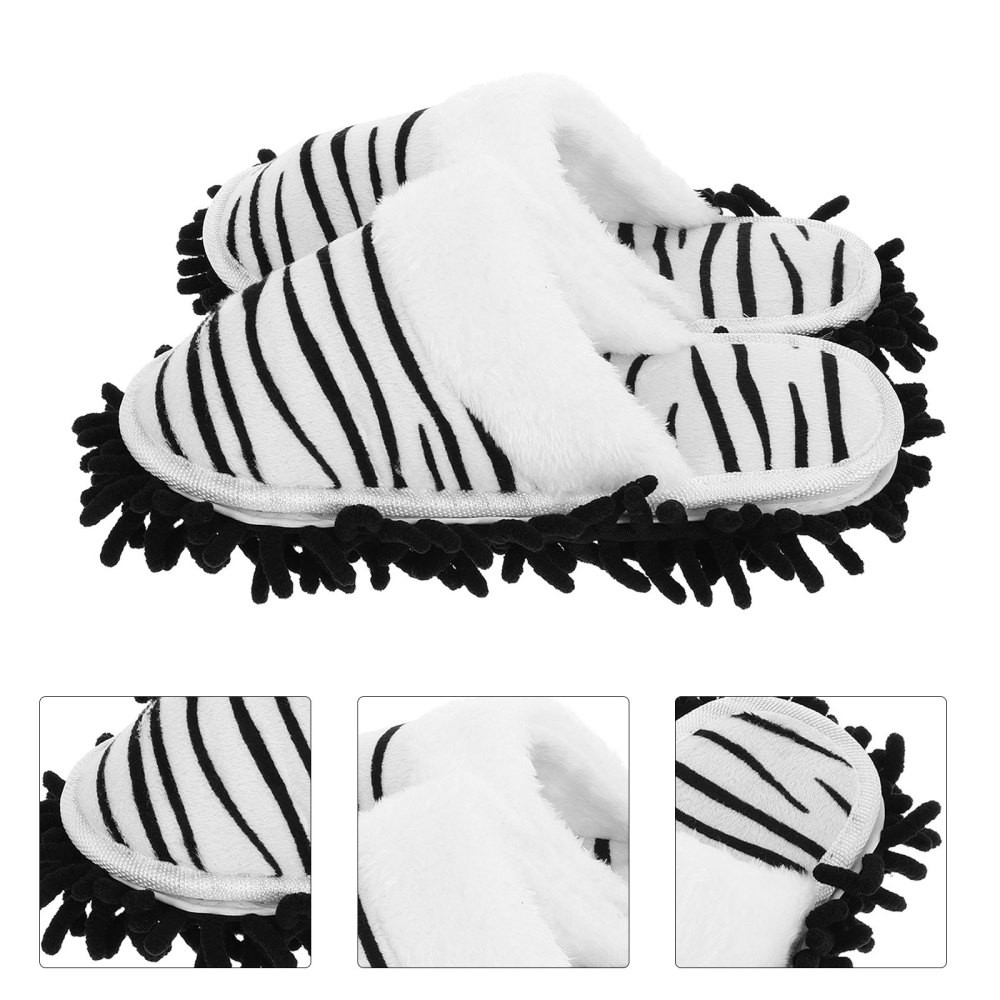 APL Pantofole Uomo Che Pulisce Il Pavimento Mop Calzino Pulizia Staccabili Lavabili Scarpe