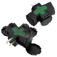 2 Pack 3 Way Outdoor Indoor Power Plug Splitter