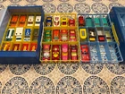 1970s, 1960s Lesney Matchbox Lot of 33 Cars Plus 2 Cases