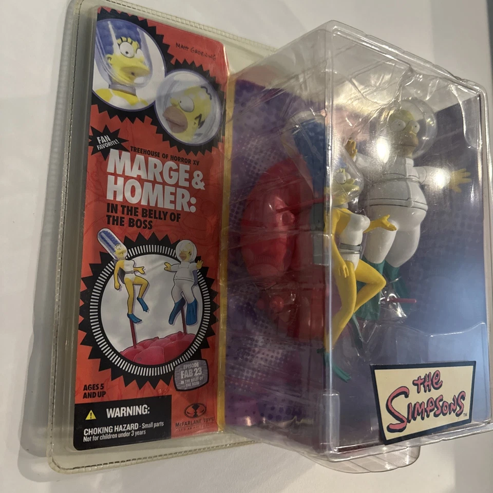 FIGURA DE LOS SIMPSON MARGE Y HOMER EN EL VIENTRE DEL JEFE McFARLANE TOYS 2007 Foto 3 de 3