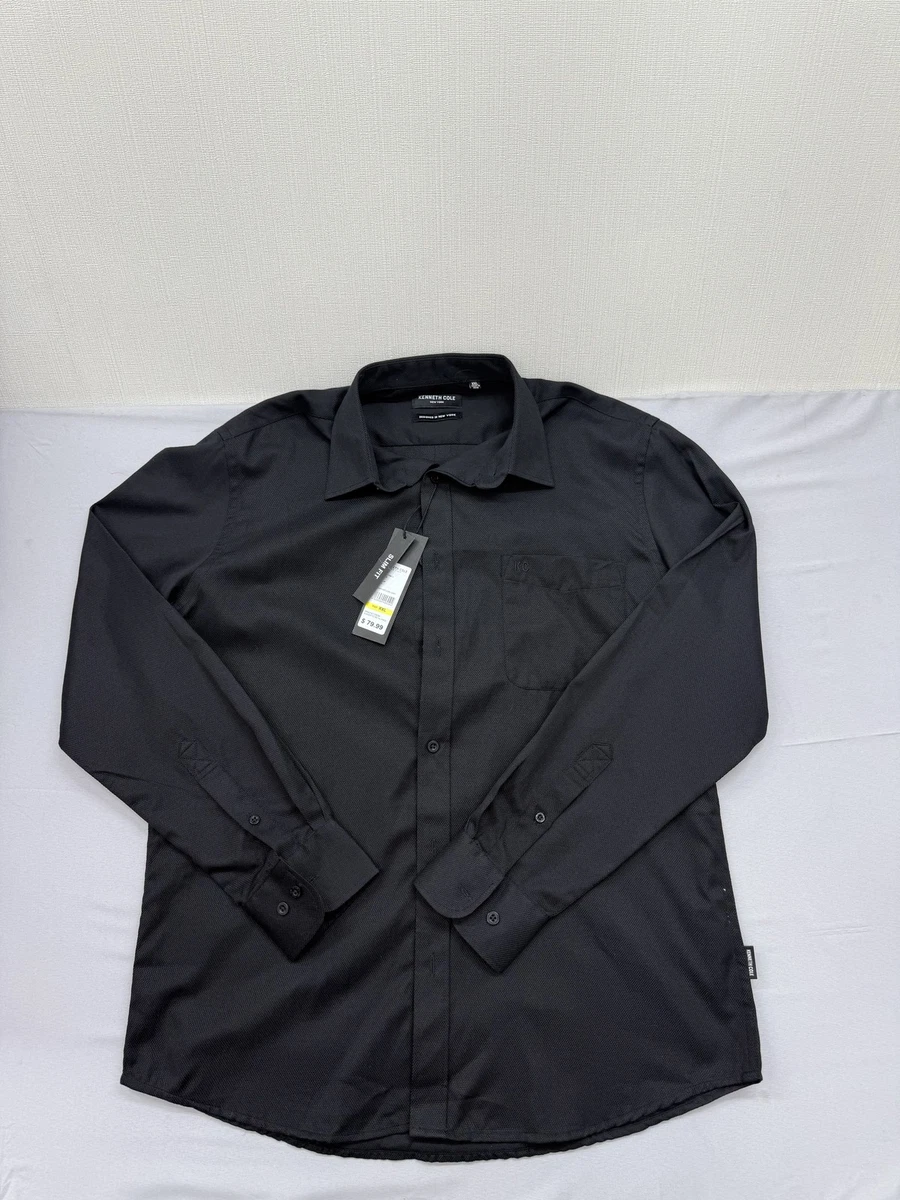 Kenneth Cole Black Solid Dress Shirts for Men for sale | eBay
