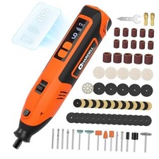 Cordless Rotary Tool 12V, 6 Speed Power Rotary Tool Kit with Display Orange