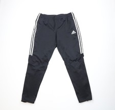 Vintage Y2K Adidas Mens XL Spell Out Striped Tapered Leg Warm Up Soccer Pants