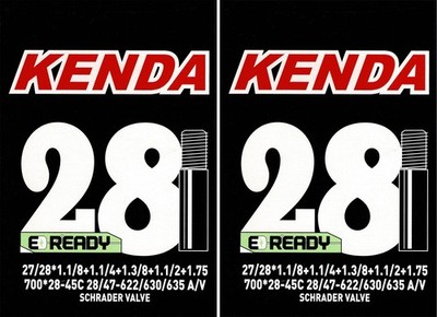 2x Kenda Schlauch Fahrradschlauch 28 AV x 1.1/8'' - 1.75  Auto -/ Schrader Ventil