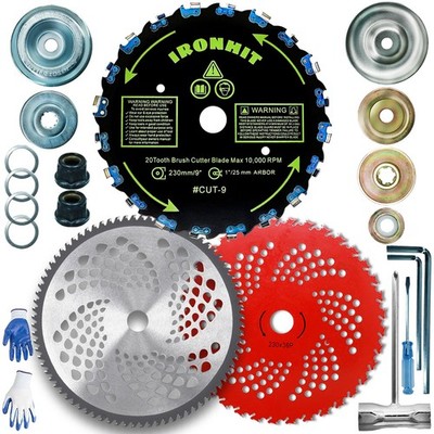 9'' x 20T Chainsaw Tooth Brush Cutter Blades, 9'' x 36 Teeth Carbide Tipped Bla...