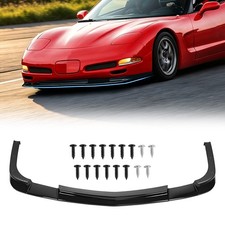 For Corvette C5 1997-2004 Zr1 Style 3x Gloss Black Front Bumper Lip Splitter Kit