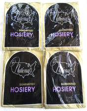 4 PAIR VINTAGE NATIONAL'S GUARANTEED HOSIERY PANTYHOSE 612 SIZE 3 BROWN BEIGE