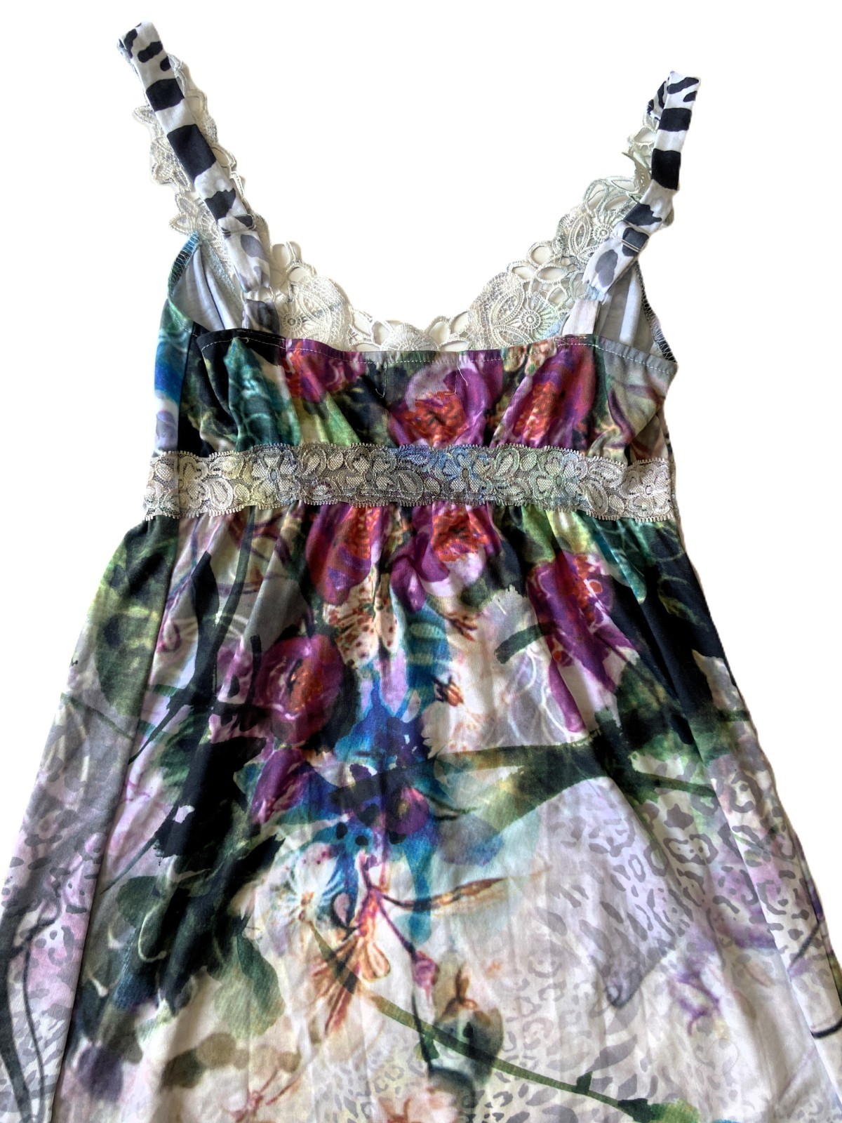 CLAIRE PETTIBONE XS Luxury Lingerie Floral Lace Slip Dress Chemise Nightgown NEW image 6