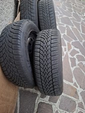 GOMME INVERNALI COMPLETE DI CERCHI DUNLOP 195/60 R15 T 88- MONTATE SU FORD FIEST