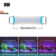 Lampada Pesce 18-71CM Ultrasottile Luce Acquario 3 Modalità LED Illuminazione Piante 90-260V 57