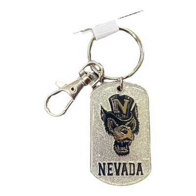 Nevada Wolf Pack Glitter Keychain Key Ring with Lobster Claw Clip