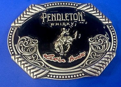 2020 Pendleton Whiskey Let'er Buck Rodeo Cowboy Montana Silversmiths Belt Buckle