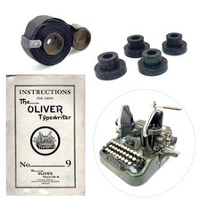 New Black Ribbon, Feet & Repro Instruction Manual for Oliver No 9 Typewriter 10 thumbnail