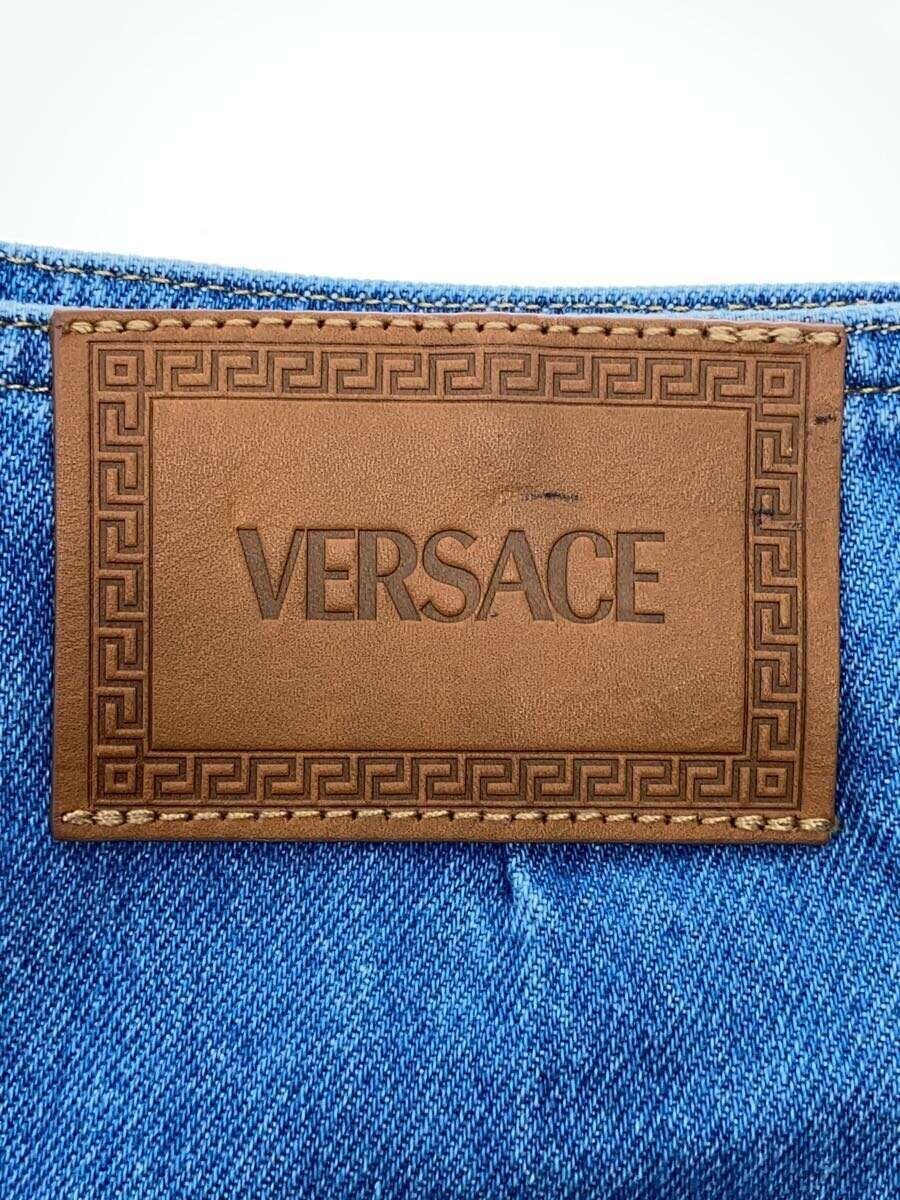 VERSACE Skirt, Size 36, Cotton, Blue, Solid Color, 1007428, 1A04899 thumbnail 4