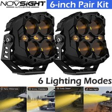 Novsight 6 Led Pods High Low Beam Spot Drl Off-road Driving Lights Truck 3000k Novsight 6 Led Pods High Low Beam Spot Drl Off-road Driving Lights Truck 3000k