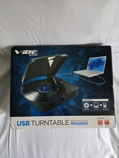 VIBE Sound USB Turntable Vinyl MP3 Audio Record Player Built in Speakers