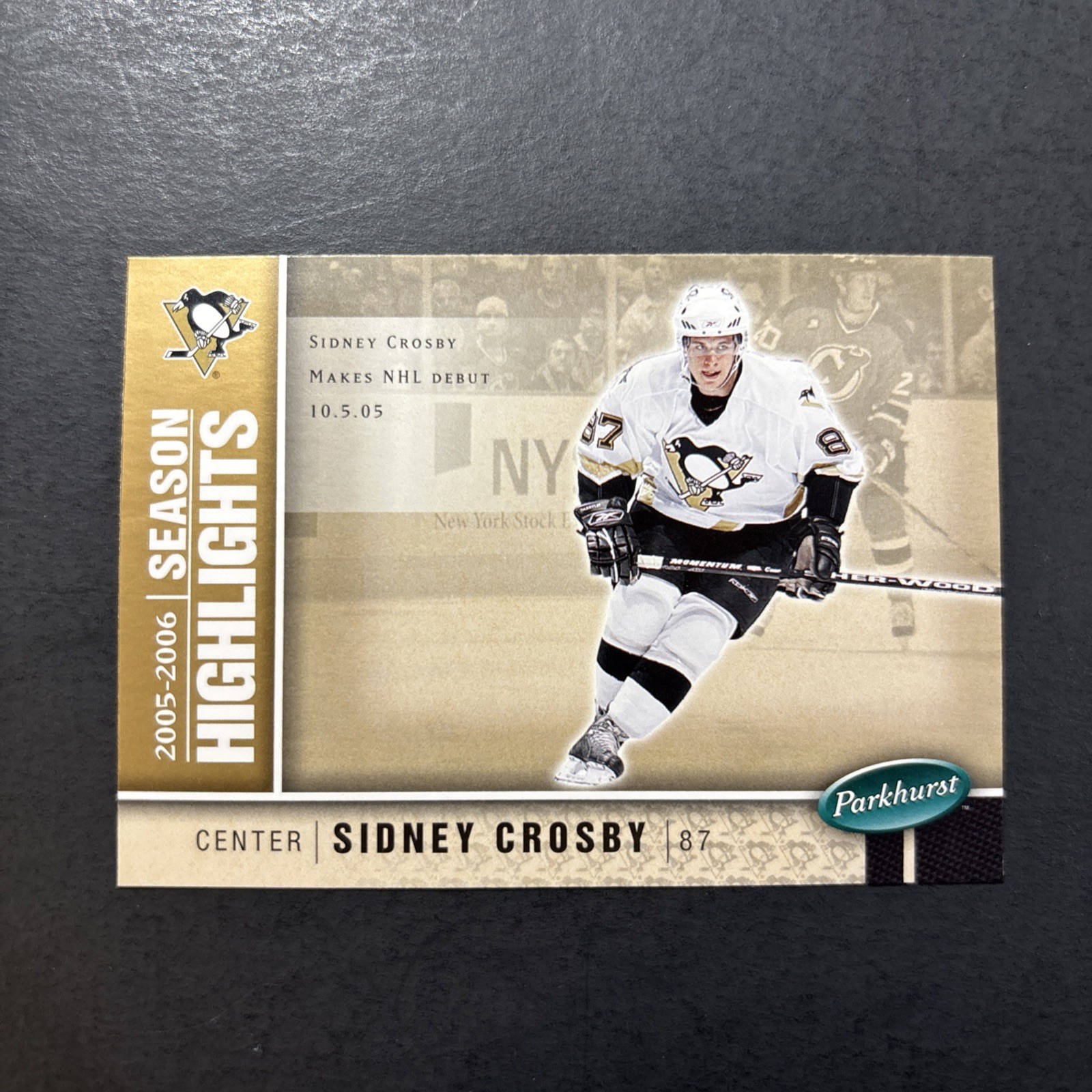 2005-06 Upper Deck Parkhurst Season Highlights Sidney Crosby #587 Rookie Card RC