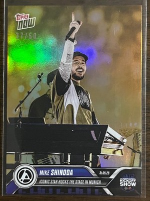 2024-25 Topps Now UEFA UCL #167 Mike Shinoda Linkin Park GOLD 37/50