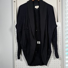 Aritzia Wilfred Diderot Sweater Women's Black Open Front Cocoon Cardigan - XS