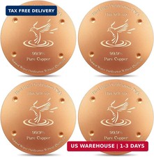 4 Pcs Bird Bath Copper Disk, 0.8mm Thick Rein...