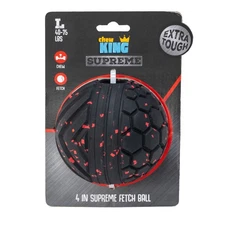 Chew King Supreme Dog Toy Collection, Large 4" Supreme Fetch Ball