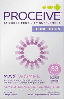 Proceive Max Women Advanced Fruchtbarkeitsergänzung 30 Beutel - 1 Monatsvorrat