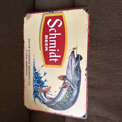  Schmidt Beer  Jacob Schmidt Brewing Co, St Paul, MN Vintage Tin 11.9 x7.8 