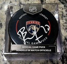 JESPER BOQVIST signed Florida Panthers Official Game Puck NHL autograph