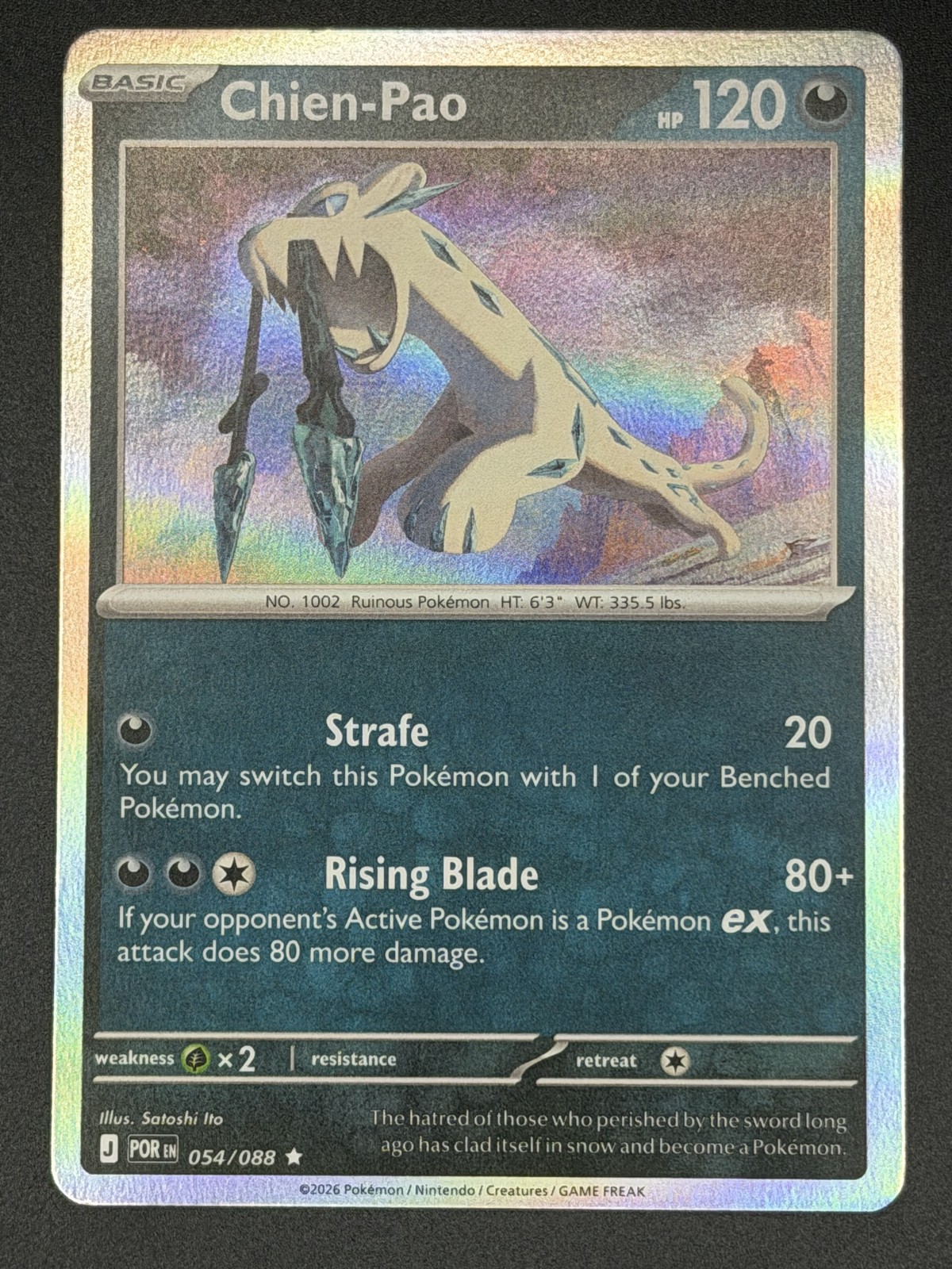 Chien-Pao - 54/88 - Reverse Holofoil - Perfect Order - Pokemon TCG