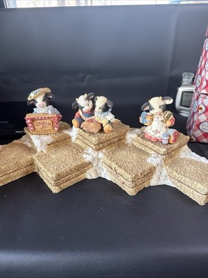 Enesco Mary Moo s Assorted Lot   Preserves ,   Smooches ,  We Make A Great Team 