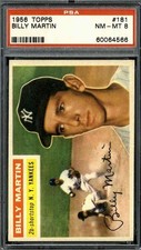 1956 Topps #181 Billy Martin - PSA 8