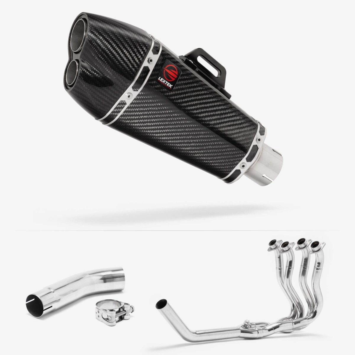 Lextek Carbon Fibre XP13C 210mm Exhaust System for Suzuki GSXR 600/750 (11-24)