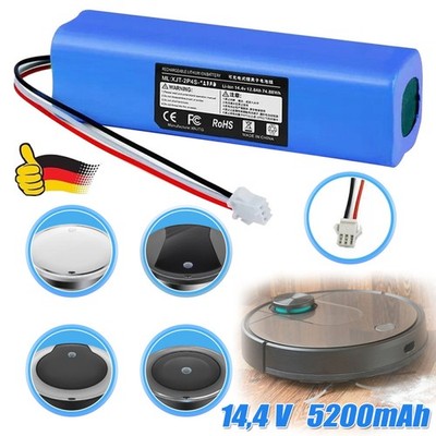 5200mAh Akku Für Proscenic M7 Pro/M8 Pro/Roidmi Eve Plus Ersatzakku 14.4V Blau