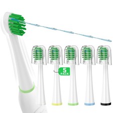 Replacement Toothbrush Heads for All 1 Count Pack of 5 , White 5 Count 