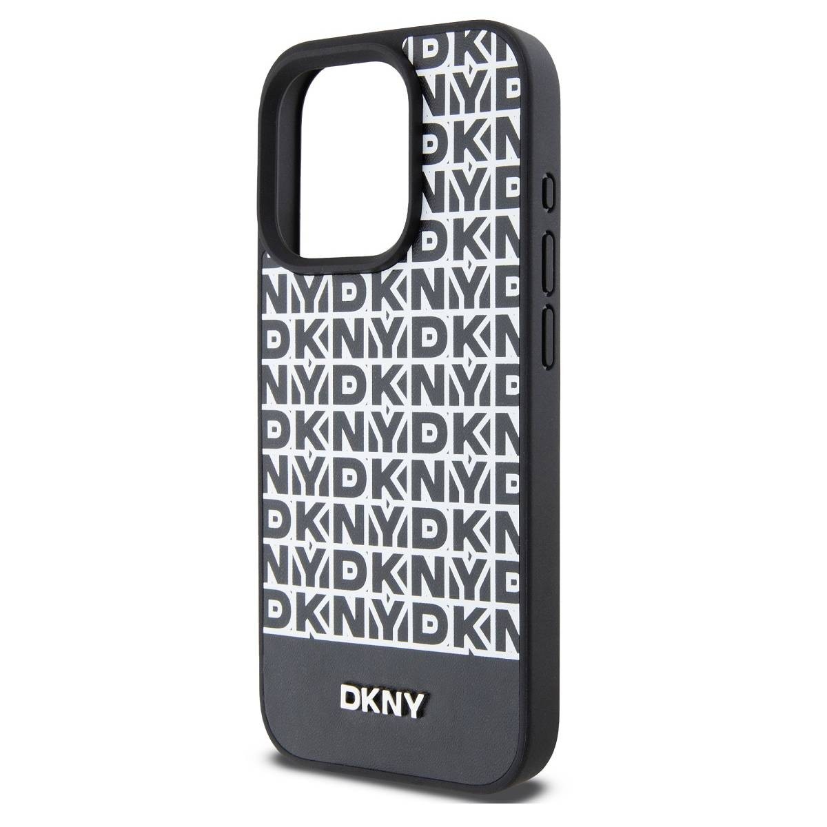 Coque iPhone 14 Pro DKNY Repeat Pattern Bottom Stripe rigide noire - 2