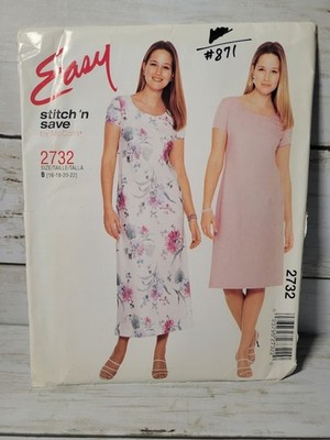McCalls Easy Stitch N Save 2732 Uncut Sewing Pattern Dress
