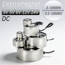 Elektromagnet DC 3V 5V 6V 12V 24V Zugmagnet Magnet Hubmagnet Relais 0,3KG-1000KG