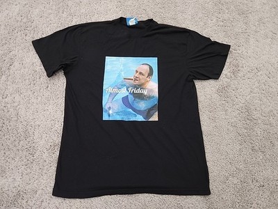 Friday Beers Almost Friday T Shirt Mens XL Black Tony Soprano Pool Cigar Graphic