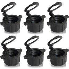6 PCS Racing Vent Caps Fit Vp Jug Can, 24 mm Black 3045 Vent Caps Replacement...
